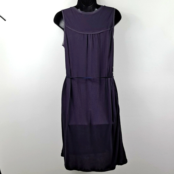Vera Wang Purple Floral Dress Sz M - Picture 4 of 6